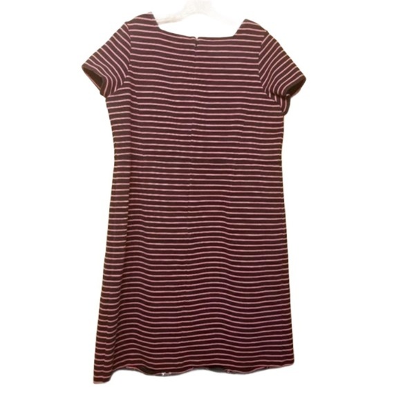 Talbots | Pink and Black Striped Fit & Flare Dress (Size 14W Petite) - Picture 8 of 8